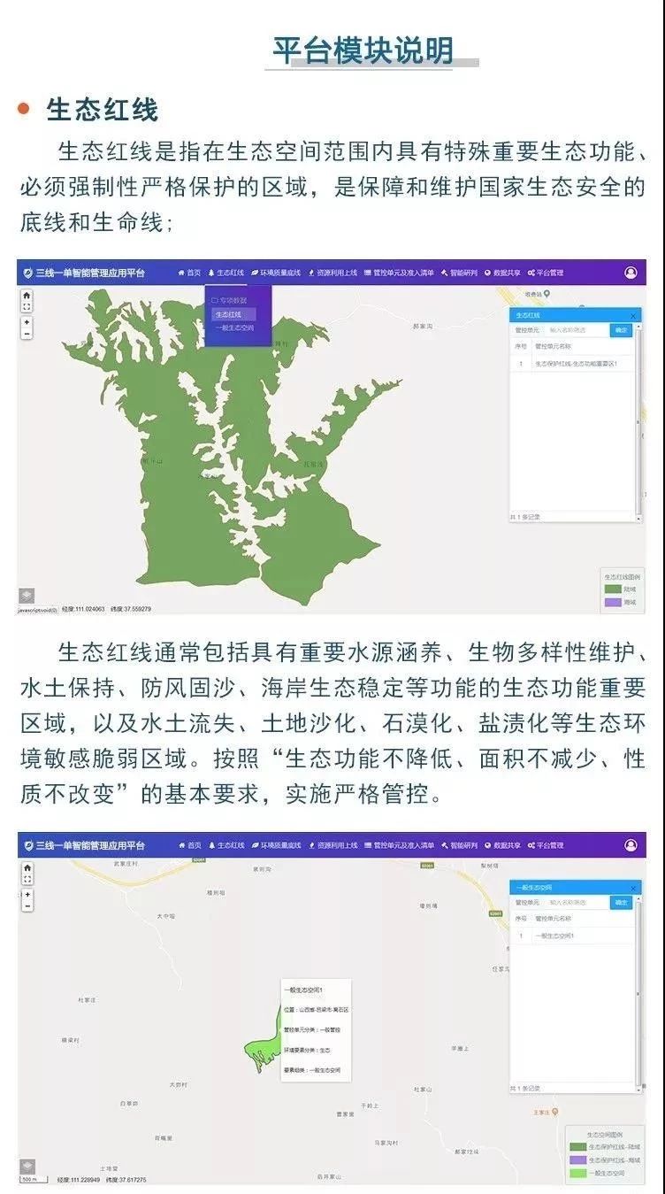 三线一单管控体系成果融入电子政务、智慧环保、地方环境信息中心平台