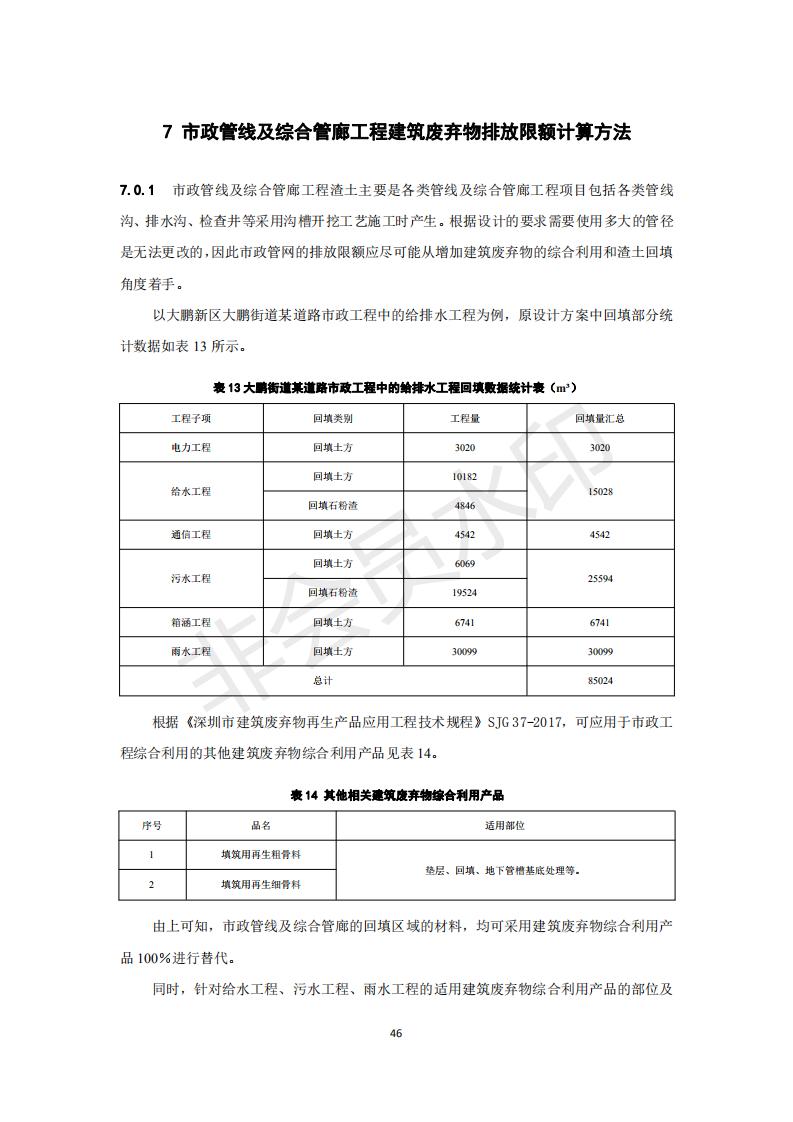 深圳市住房和建设局关于印发《建设工程建筑废弃物排放限额标准》的通知