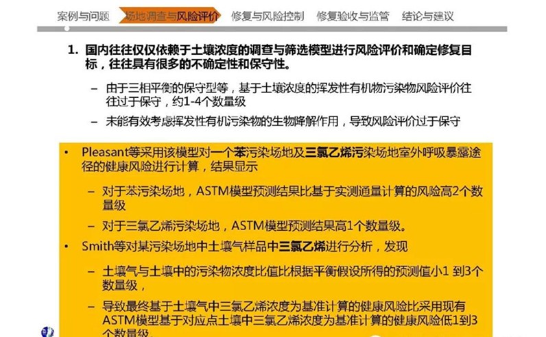 中国大型污染场地调查与修复核心技术问题分析及案例