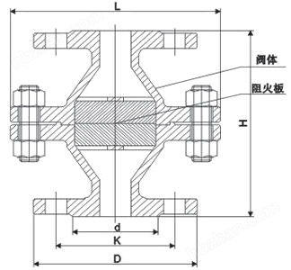 GZW-I衬PO衬氟衬塑管道阻火器应用范围及维修保养