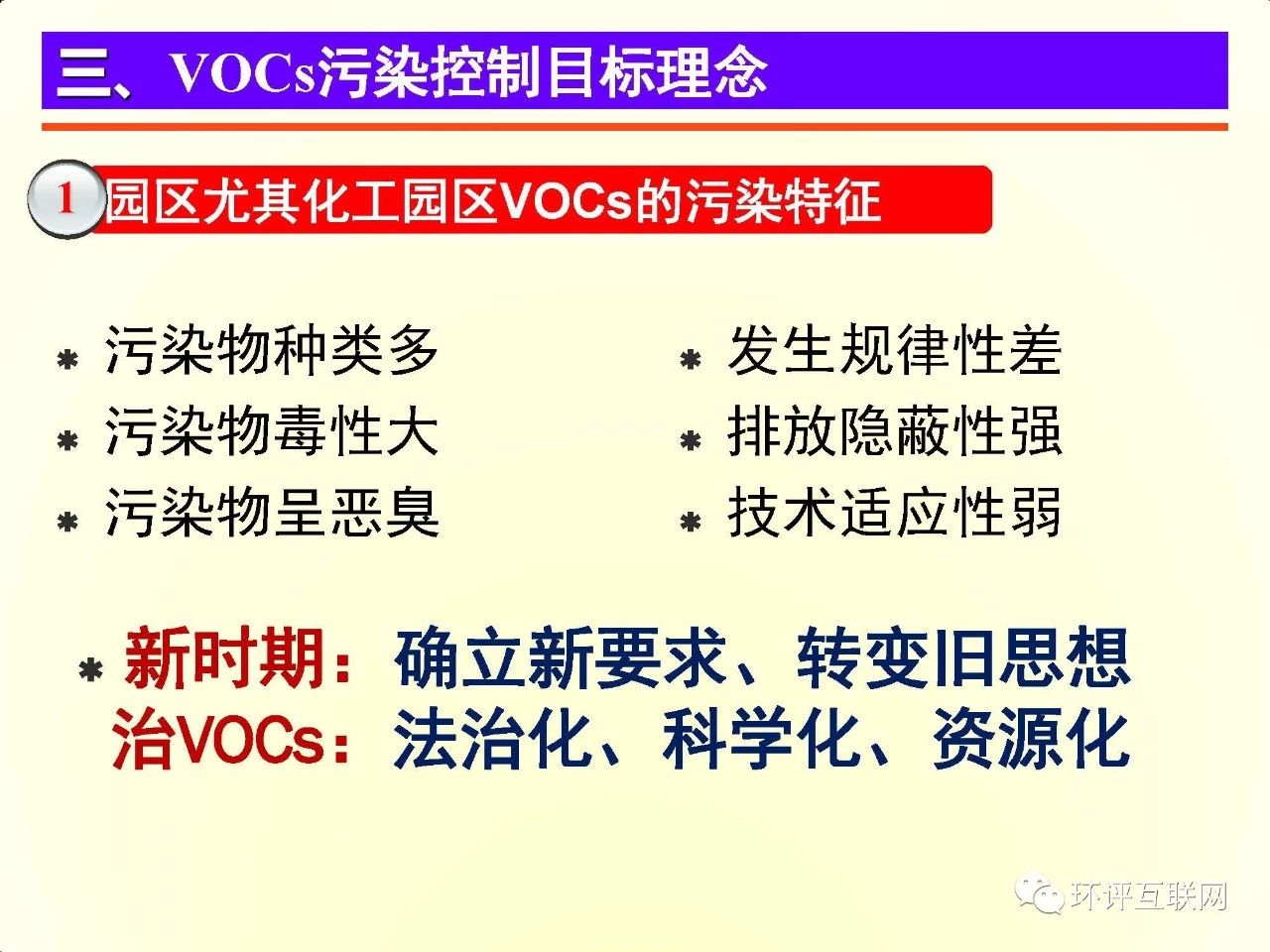 PPT|新形势下工业园区VOCs综合防治